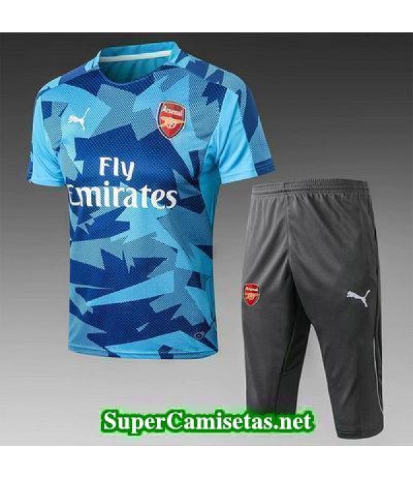 camiseta pre-partido Arsenal Azul 2017 2018
