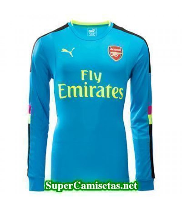 Portero Equipacion Camiseta Arsenal Manga Larga azul 2016/17
