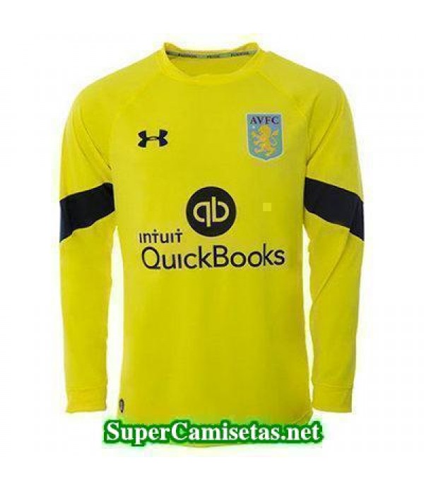 Portero Equipacion Camiseta Aston villa Manga Larga amarillo 2016/17