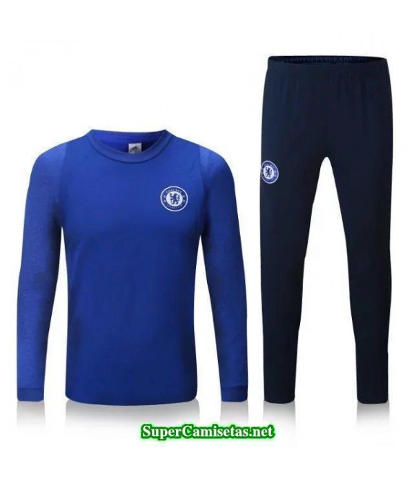 Camiseta entrenamiento Chelsea ML Azul 2016 2017