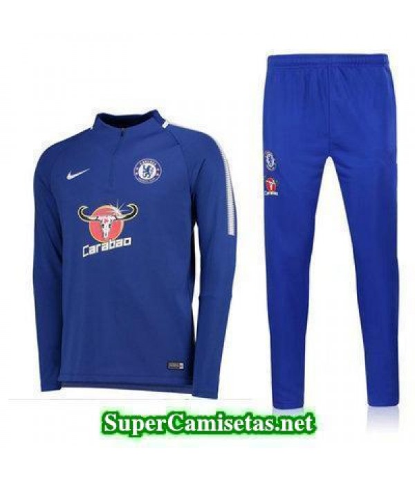 Camiseta entrenamiento Chelsea ML Azul 2017 2018