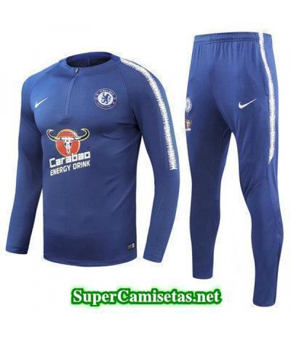 Camiseta entrenamiento Chelsea ML Azul 2018 2019