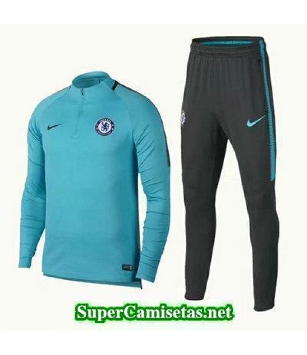 Camiseta entrenamiento Chelsea ML Cyan 2017 2018