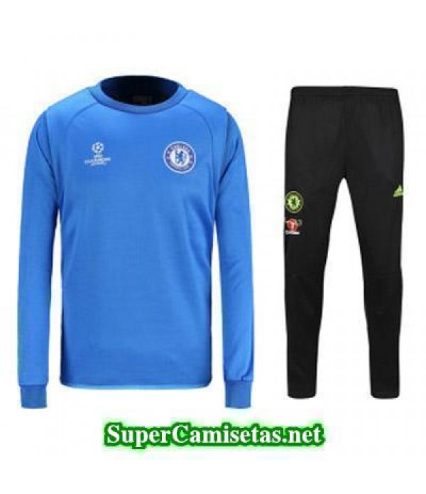 Camiseta entrenamiento Chelsea ML UCL Azul 2016 2017