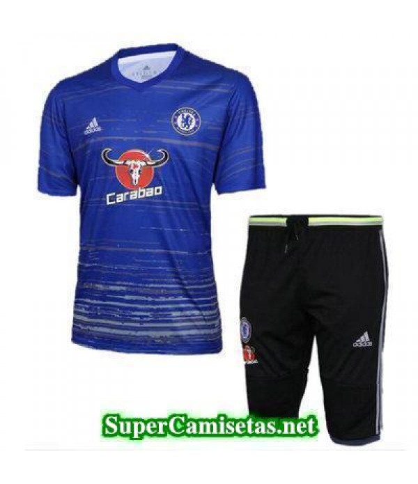 camiseta pre-partido Chelsea azul 2017 2018