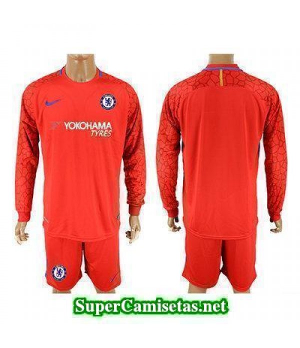 Portero Equipacion Camiseta Chelsea Manga Larga Rojo 2017/18