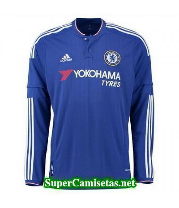 Primera Equipacion Camiseta Chelsea Manga Larga 2015/16