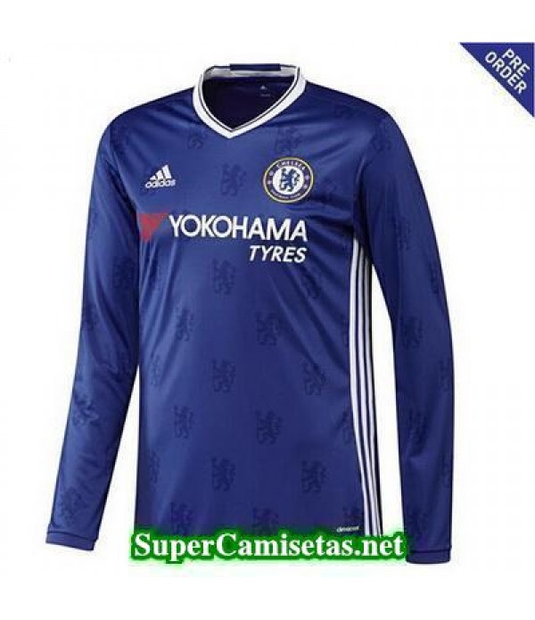 Primera Equipacion Camiseta Chelsea Manga Larga 2016/17