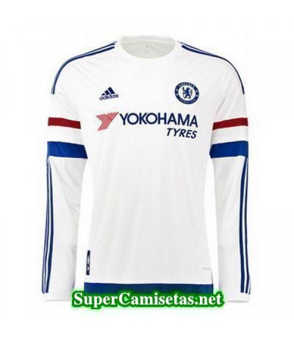 Segunda Equipacion Camiseta Chelsea Manga Larga 2015/16