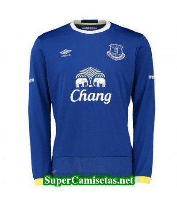 Primera Equipacion Camiseta Everton Manga Larga 2016/17