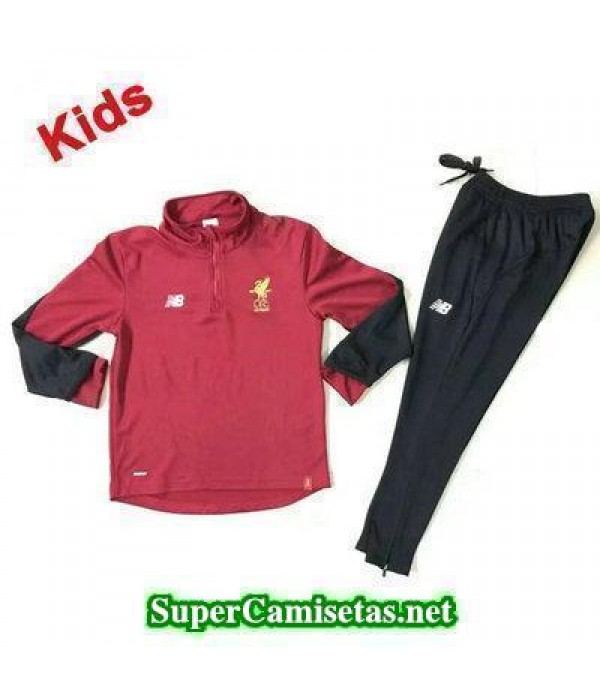 Camiseta entrenamiento Liverpool Ninos ML Rojo-01 2017 2018