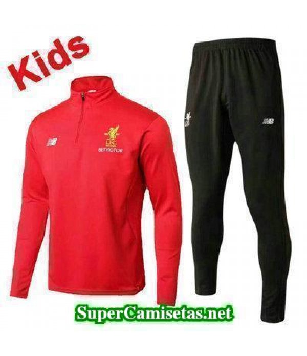 Camiseta entrenamiento Liverpool Ninos ML Rojo 2017 2018