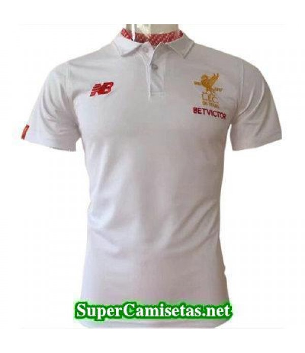 Camiseta polo Liverpool blanco 2017 2018