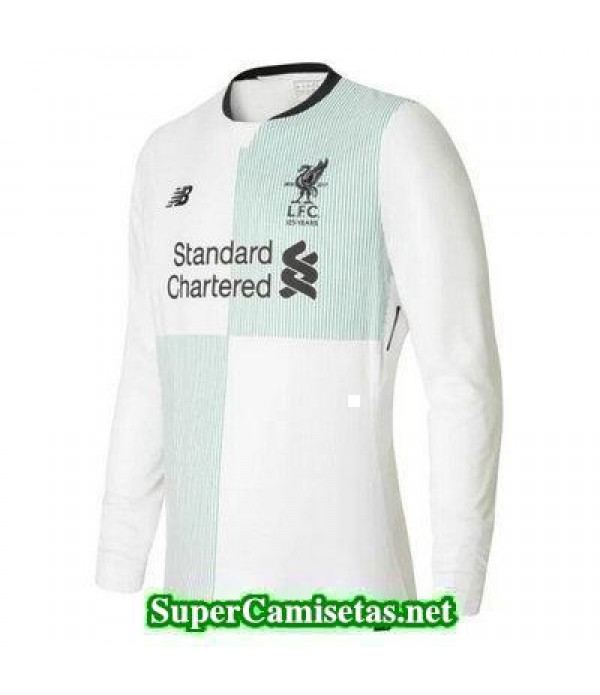 Segunda Equipacion Camiseta Liverpool Manga Larga 2017/18
