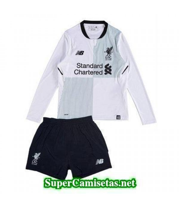 Segunda Equipacion Camiseta Liverpool ML Ninos 2017/18