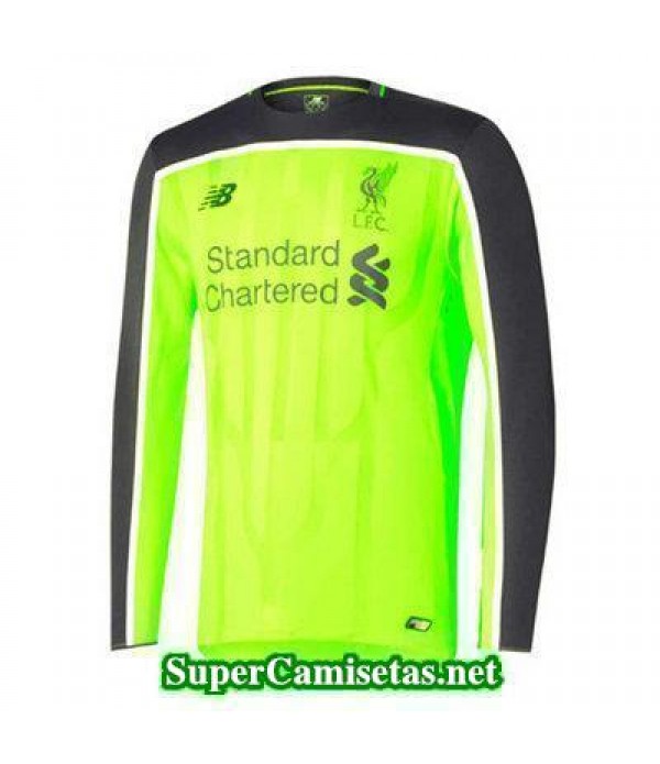 Tercera Equipacion Camiseta Liverpool Manga Larga 2016/17