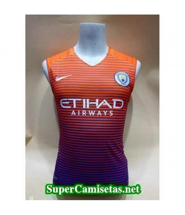 camiseta chaleco Manchester City Naranja 2017 2018