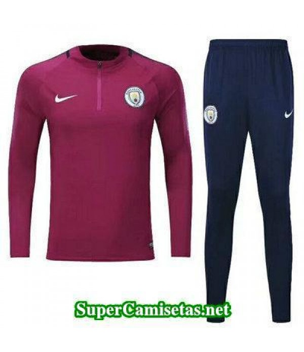 Camiseta entrenamiento Manchester City ML Purpura 2017 2018