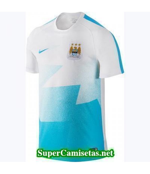 camiseta pre-partido Manchester City Blanco 2015 2016