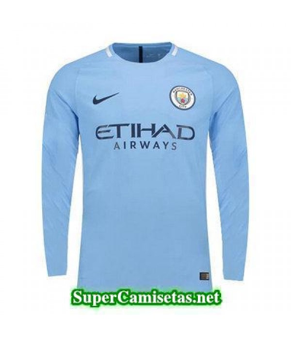 Primera Equipacion Camiseta Manchester City Manga Larga 2017/18