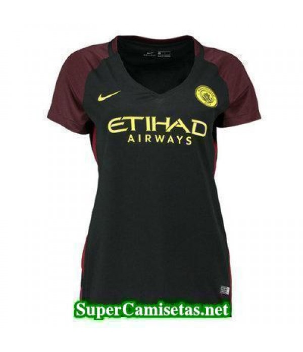Segunda Equipacion Camiseta Manchester City Mujer 2016/17
