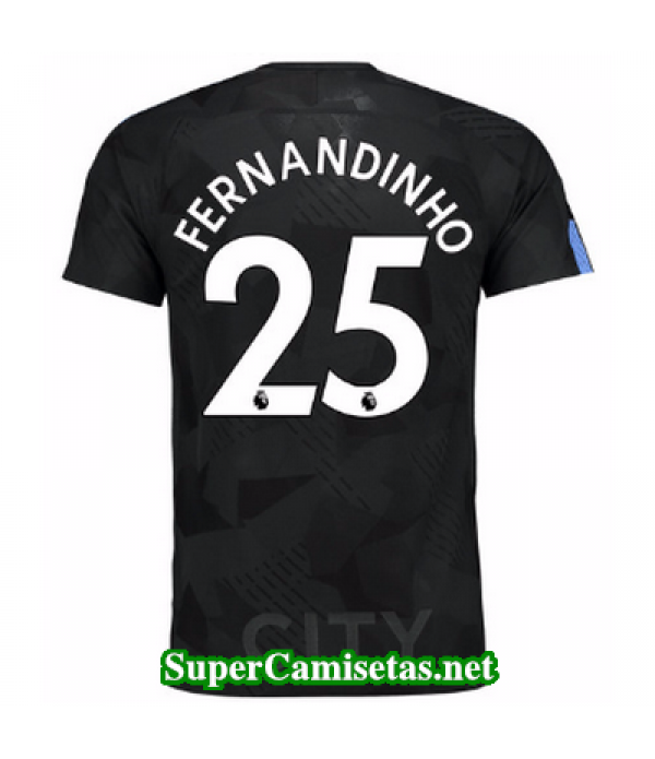Tercera Equipacion Camiseta Manchester City Fernandinho 2017 2018