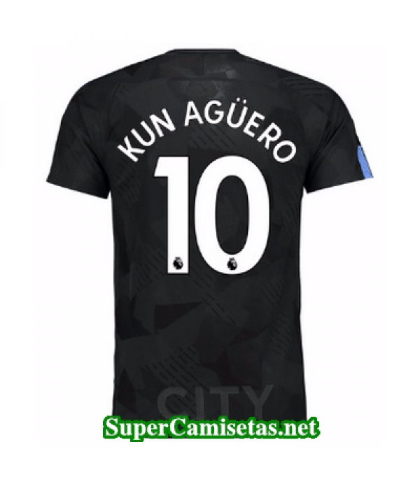 Tercera Equipacion Camiseta Manchester City Kun Aguero 2017 2018