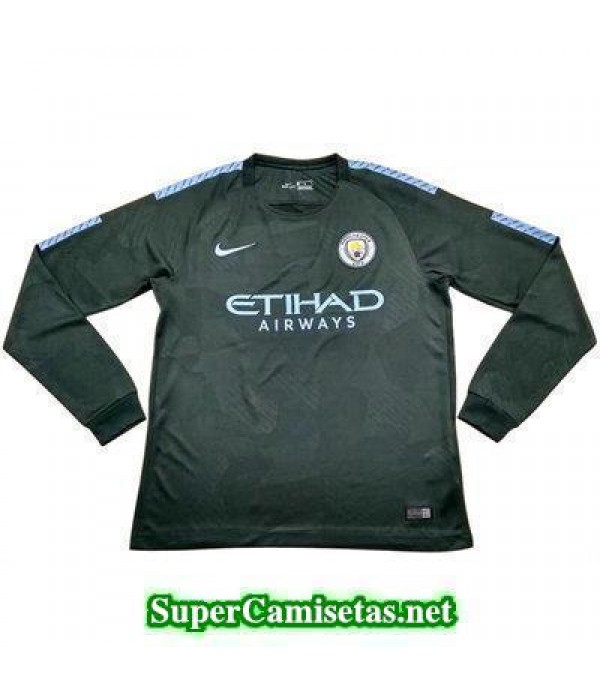 Tercera Equipacion Camiseta Manchester City Manga Larga 2017/18