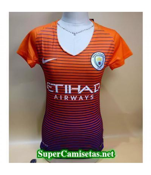 Tercera Equipacion Camiseta Manchester City Mujer 2016/17