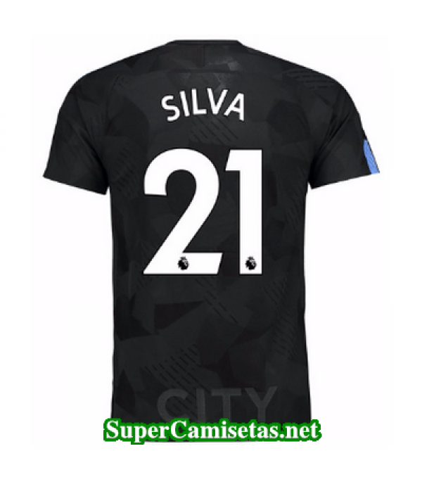 Tercera Equipacion Camiseta Manchester City Silva 2017 2018