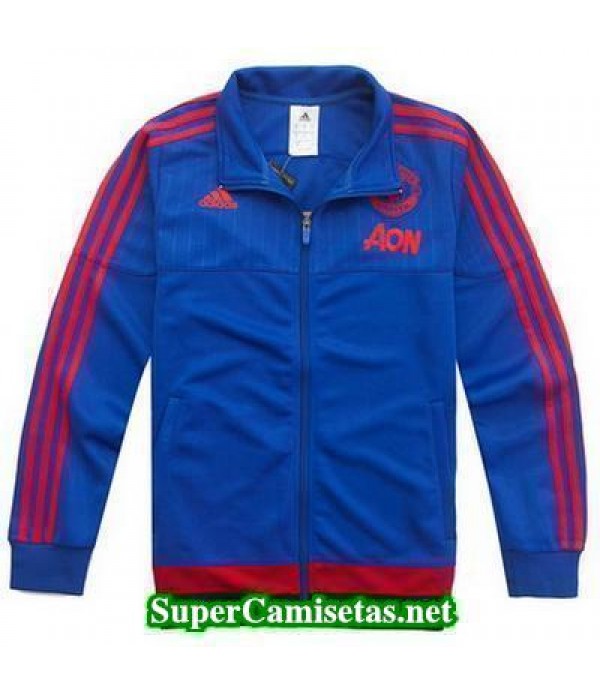 Azul Chaquetas Manchester United 2015 2016 baratas