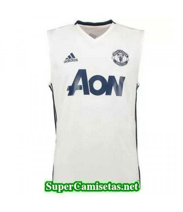 camiseta chaleco Manchester United Blanco 2017 2018