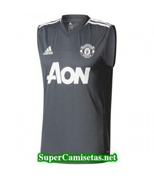 camiseta chaleco Manchester United Negro-03 2017 2018