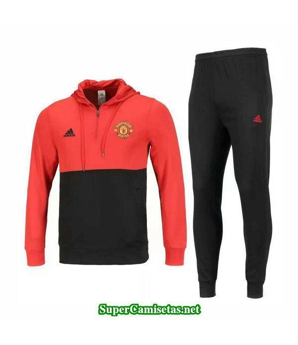 Camiseta entrenamiento Manchester United ML Rojo-0...