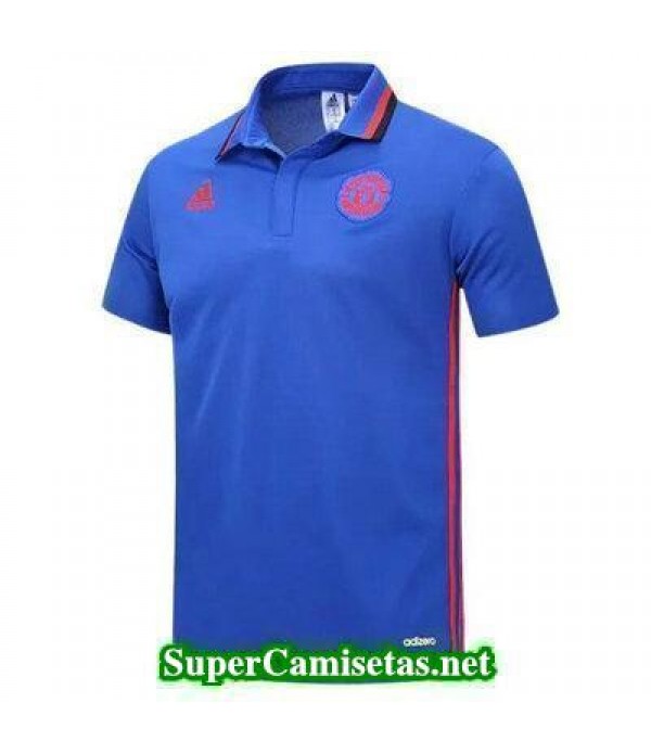Camiseta polo Manchester United azul 2016 2017