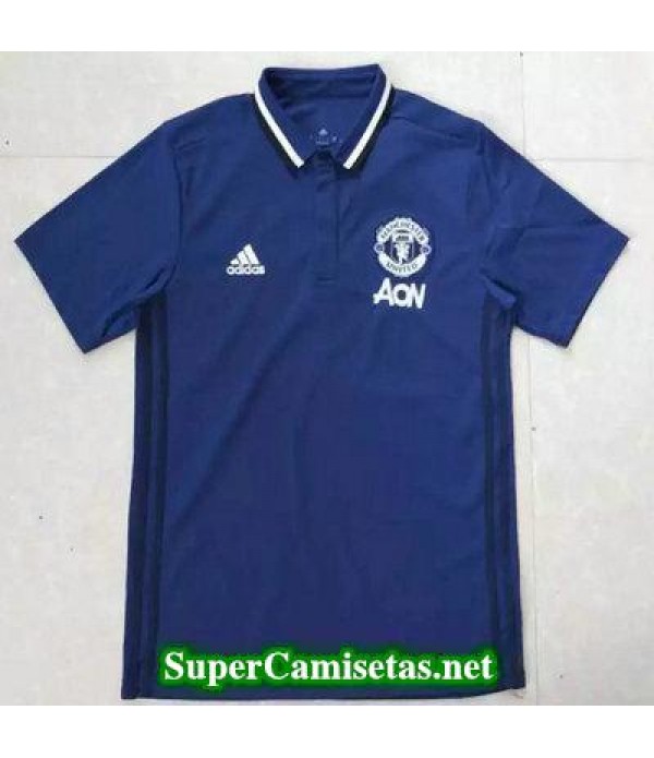 Camiseta polo Manchester United Azul oscuro 2016 2017