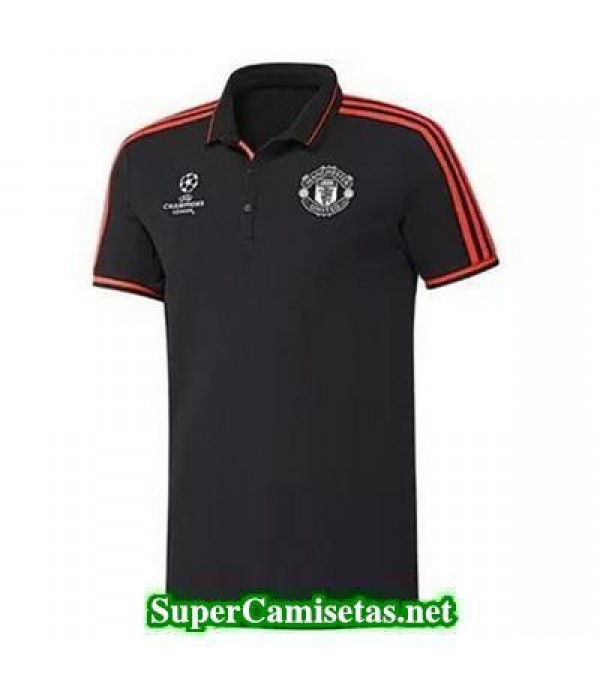 Camiseta polo Manchester United Champions Negro 2016