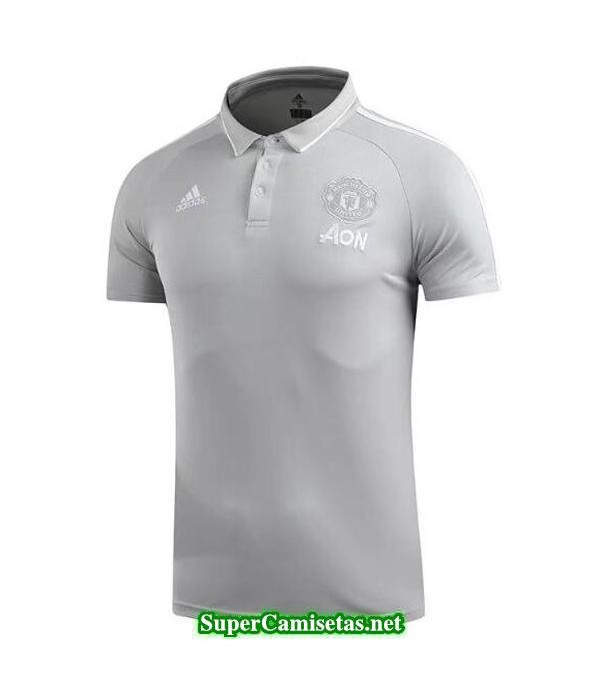 Camiseta polo Manchester United Gris 2017 2018