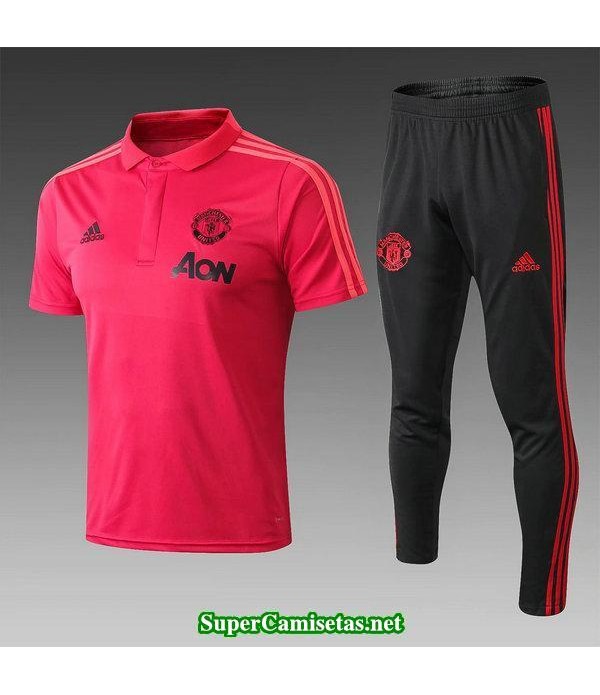 Camiseta polo Manchester United Rosa 2018 2019