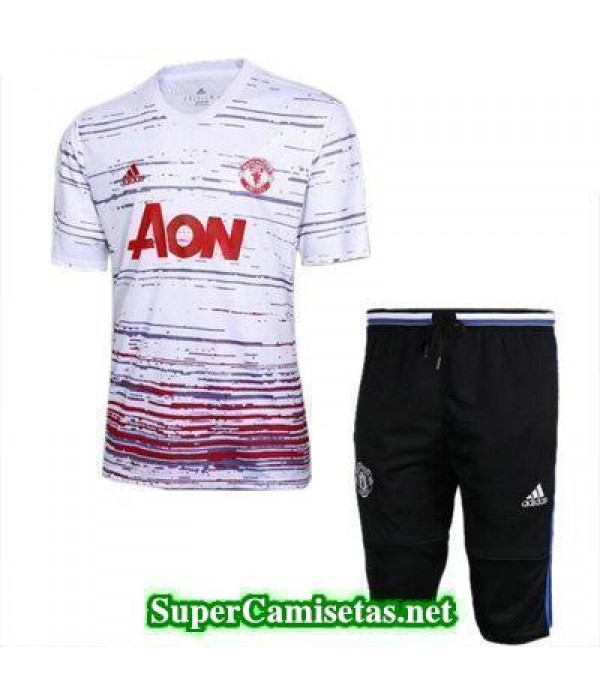 camiseta pre-partido Manchester United blanco 2017 2018