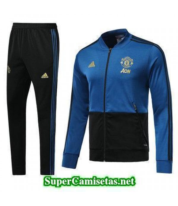 Chaquetas Manchester United Azul oscuro 2018 2019 baratas