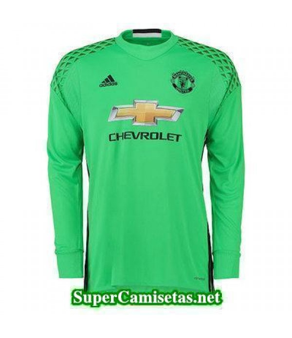 Portero Equipacion Camiseta Manchester United Manga Larga 2016/17
