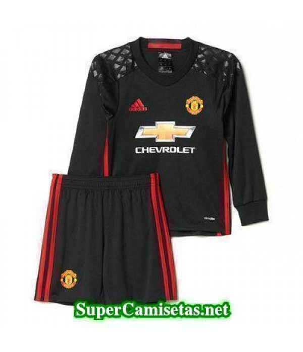 Portero Equipacion Camiseta Manchester United ML Ninos 2016/17