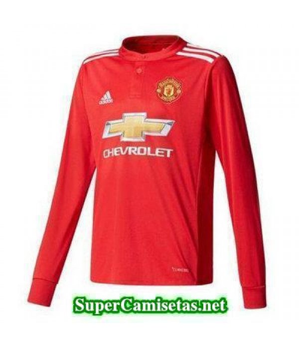Primera Equipacion Camiseta Manchester United Manga Larga 2017/18