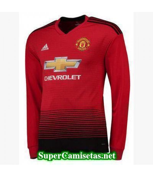 Primera Equipacion Camiseta Manchester United Manga Larga 2018/19