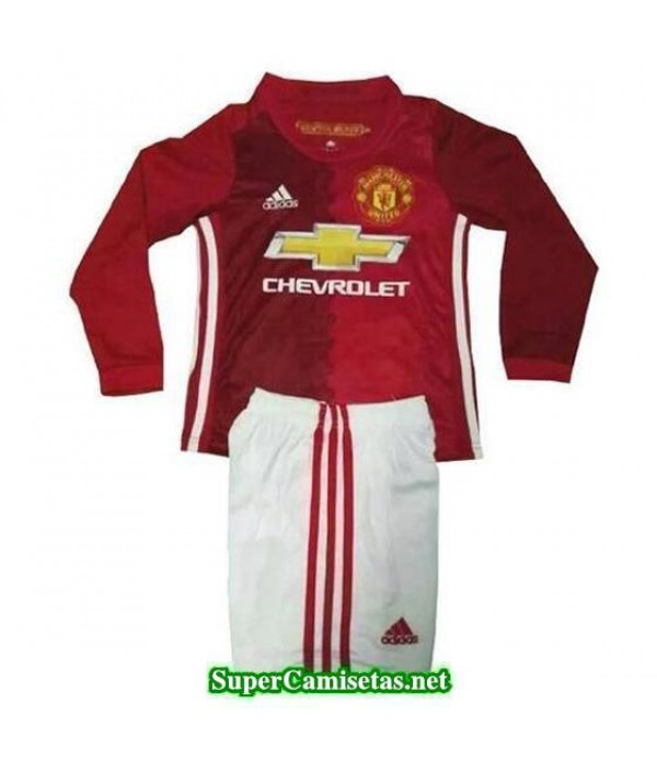 Primera Equipacion Camiseta Manchester United ML Ninos 2016/17