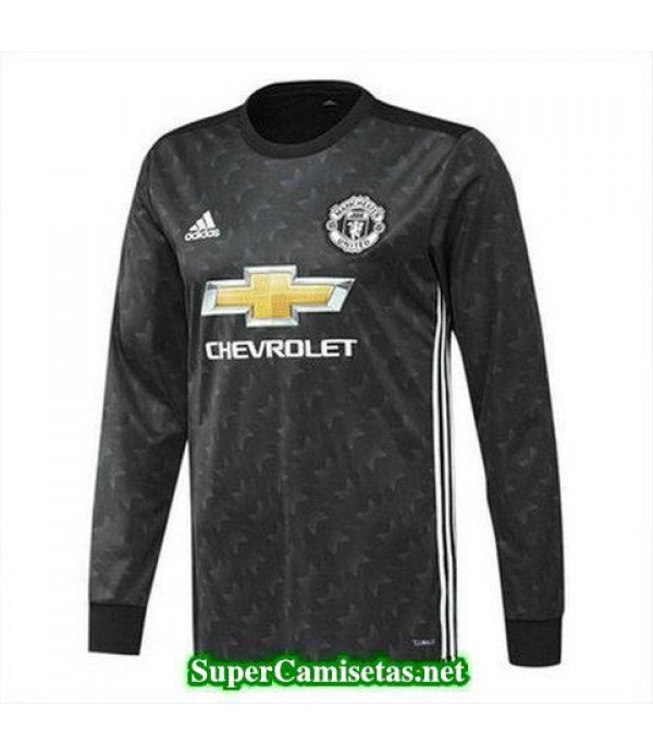 Segunda Equipacion Camiseta Manchester United Manga Larga 2017/18