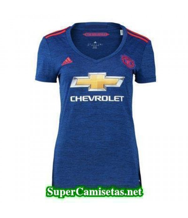 Segunda Equipacion Camiseta Manchester United Mujer 2016/17