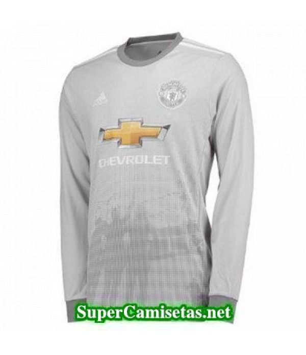Tercera Equipacion Camiseta Manchester United Manga Larga 2017/18