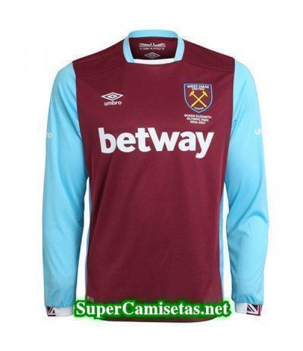 Primera Equipacion Camiseta West Ham Manga Larga 2016/17